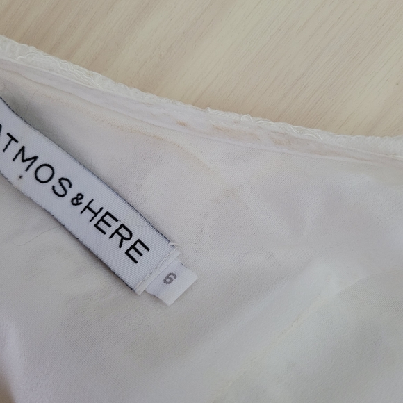 ATMOS & HERE Size 6 White Lace Dress - Picture 9 of 9